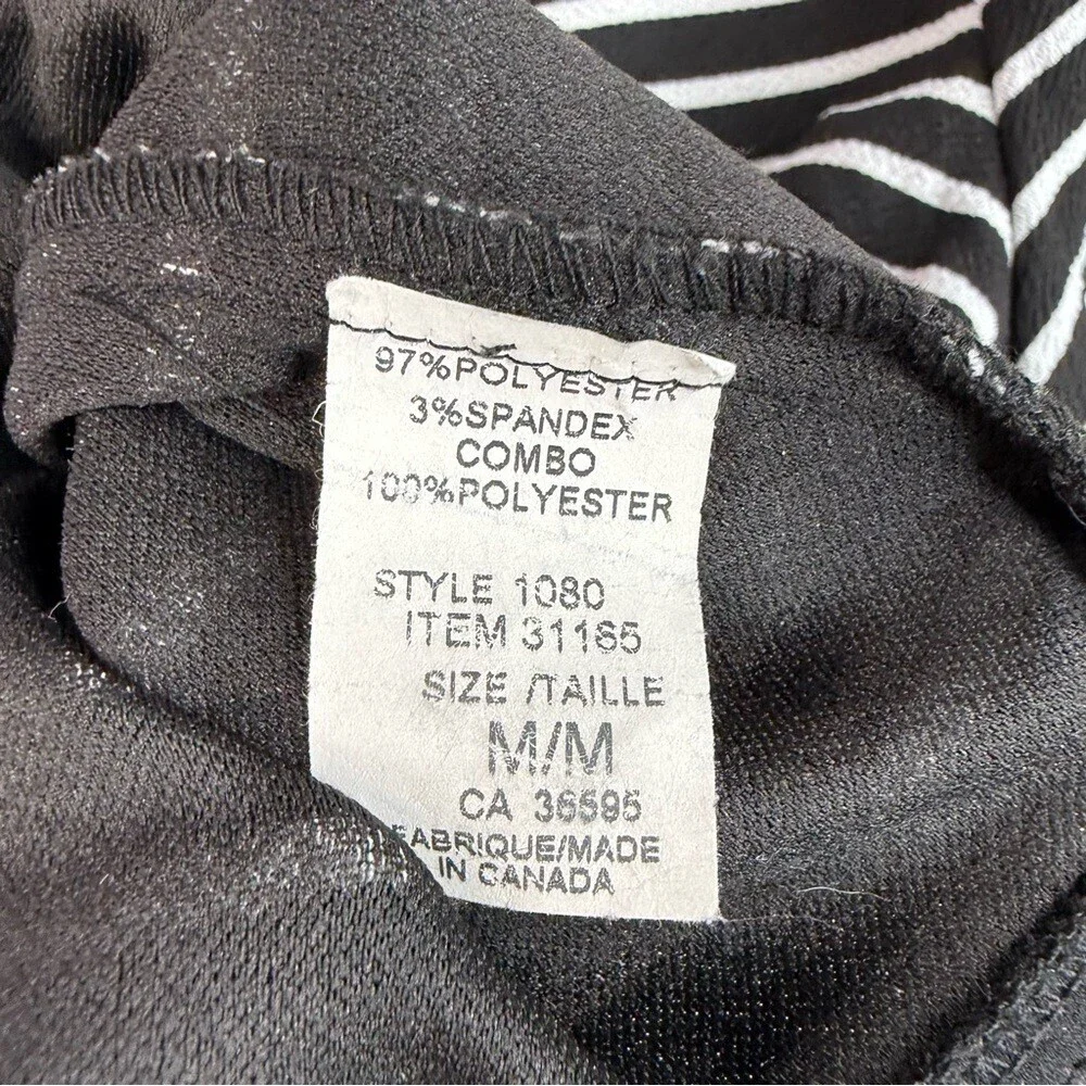 Attitude, T-shirt, stripes, colour block, Black and White Striped Women's Top